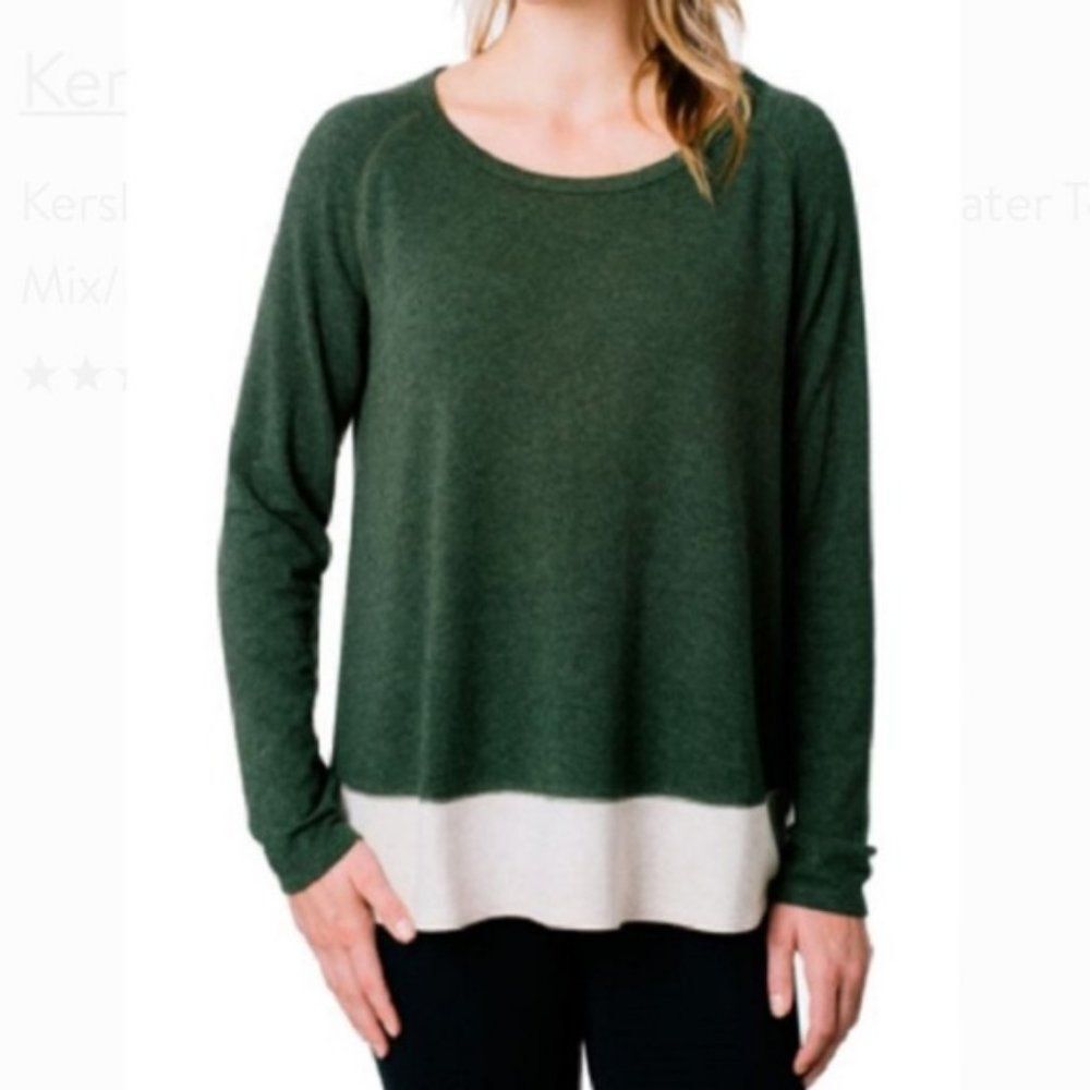Kersh French Terry Olive Green & Cream Sweater XXL 0015
